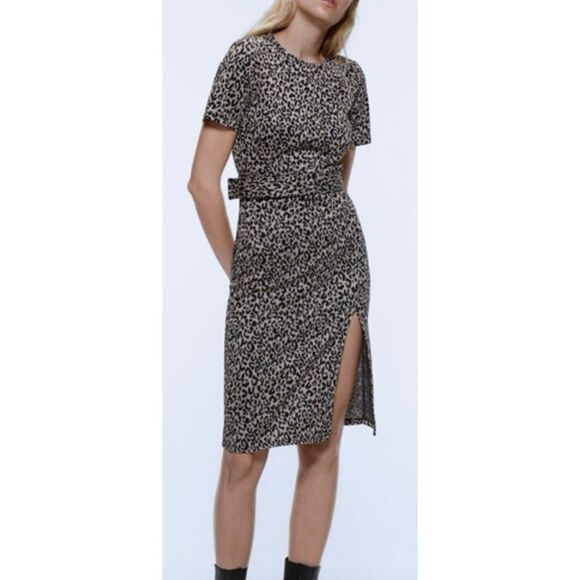 Zara Animal Print Dress - Picture 1 of 10
